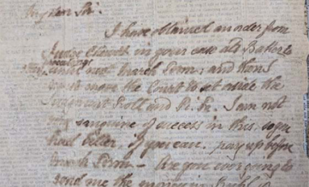 A photo of an old letter.