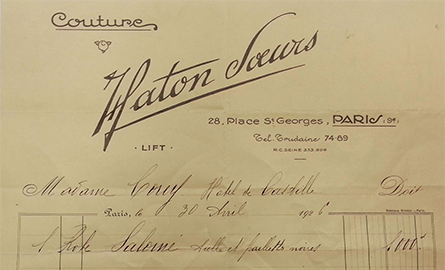 A picture of a receipt from Paris. 