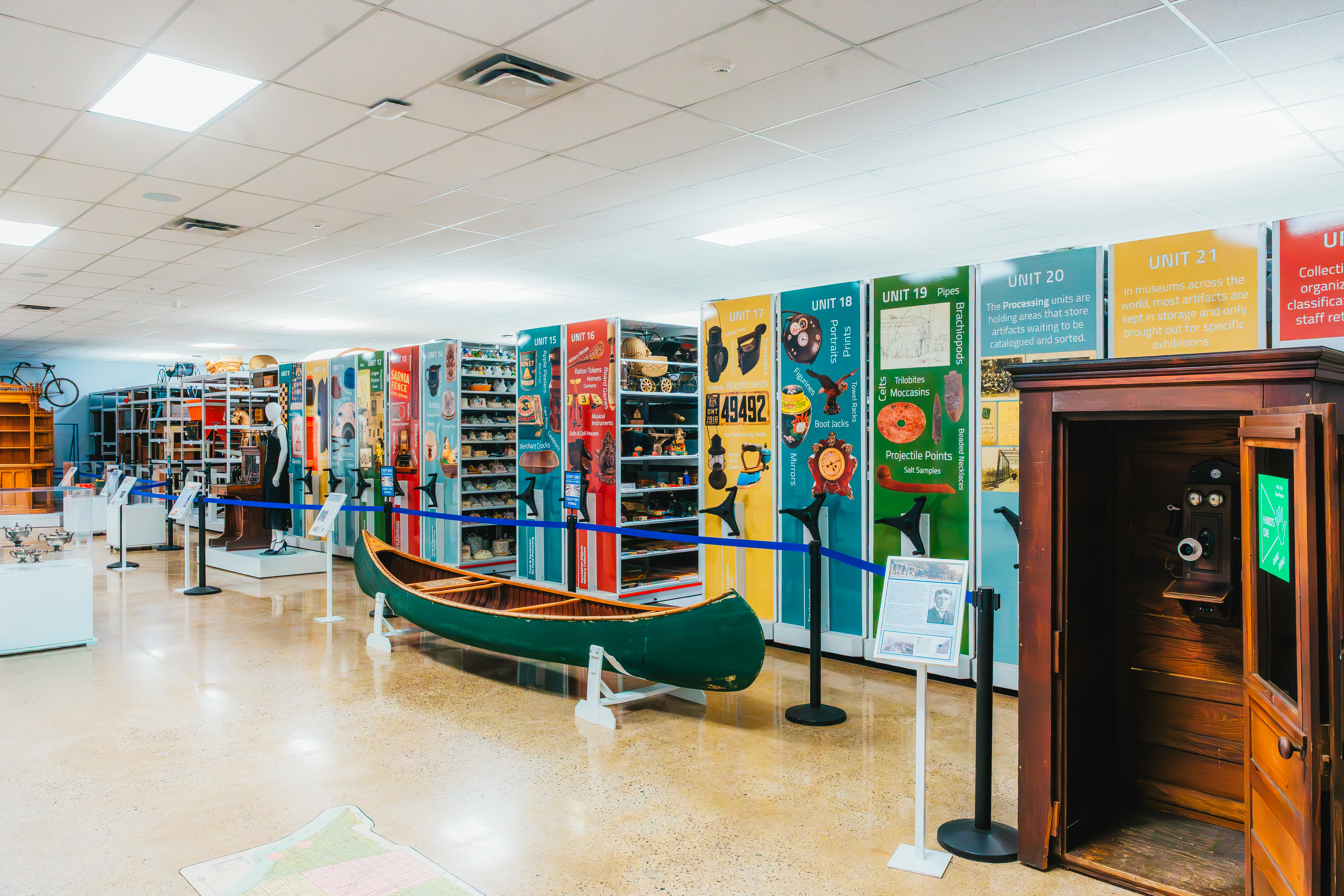 The vault in the collections centre.