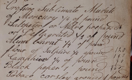 Cursive on old paper.